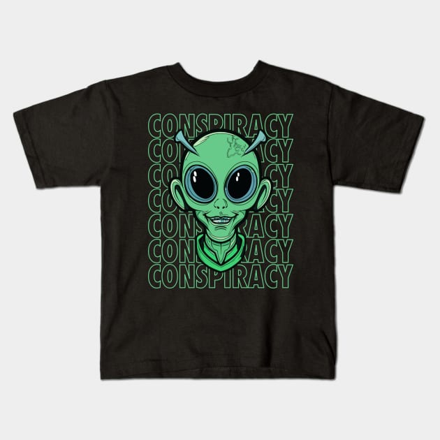 conspiracy theory Kids T-Shirt by Tezatoons